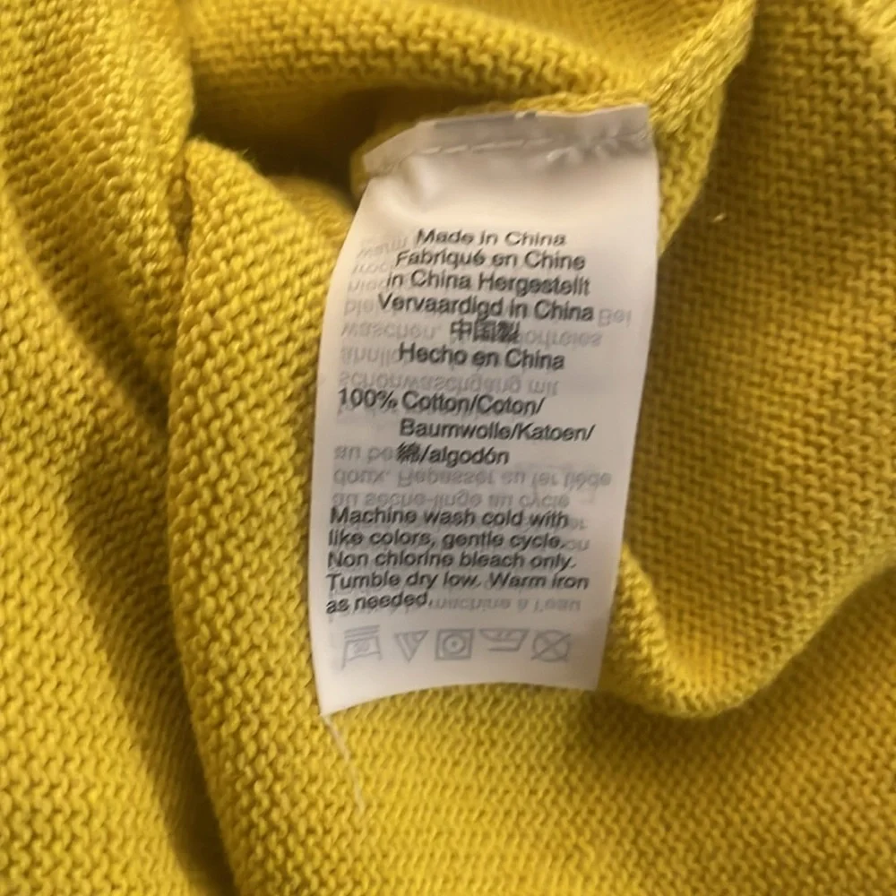 J. Crew Mustard Yellow Sweater Women’s Size XXS Crewneck Bell Sleeves